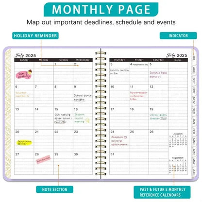 A5 Weekly Monthly Planner 2025-2026