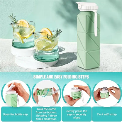20oz Collapsible Bottle Portable Silicone Foldable Cup