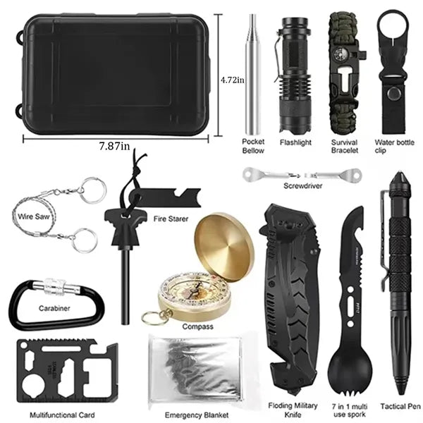Multifunctional Camping Gadget Emergency Survival Kit