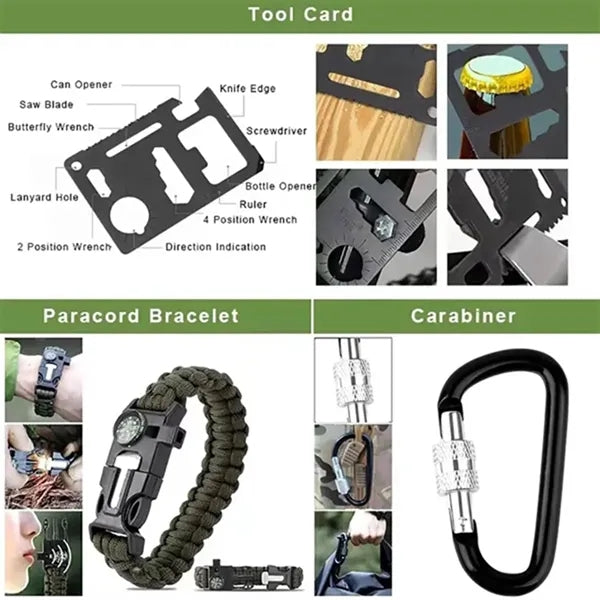 Multifunctional Camping Gadget Emergency Survival Kit