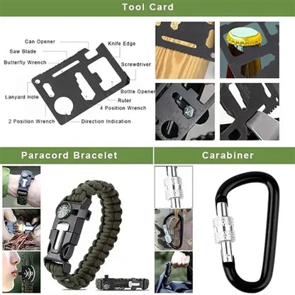 Multifunctional Camping Gadget Emergency Survival Kit