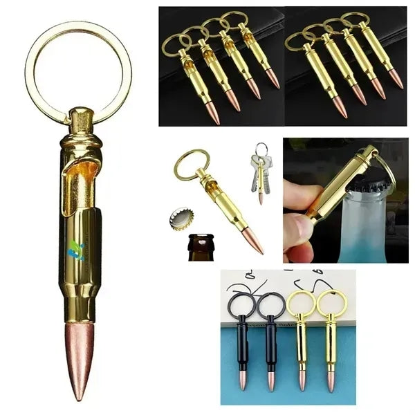Bullet Shaped Opener with Keyring