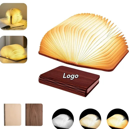 Wooden Book with 3/5 Colors Novelty LED Night Light
