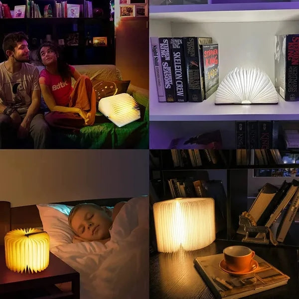 Wooden Book with 3/5 Colors Novelty LED Night Light
