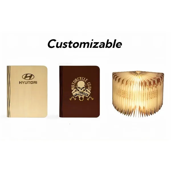 Wooden Book with 3/5 Colors Novelty LED Night Light