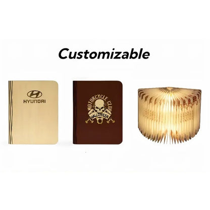 Wooden Book with 3/5 Colors Novelty LED Night Light