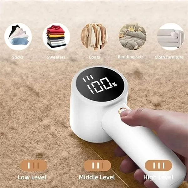 Portable Fabric Shaver And Lint Remover With LED Display