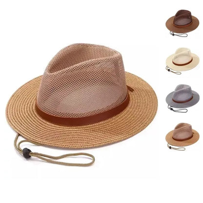 Breathable sun hat with mesh design