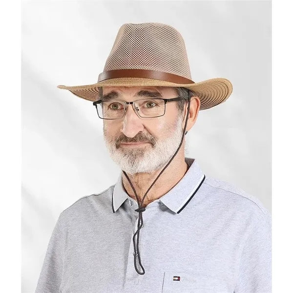 Breathable sun hat with mesh design
