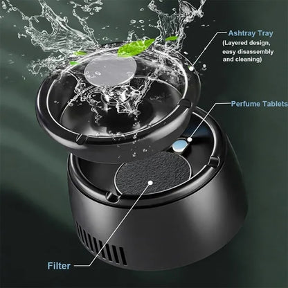 Portable Smart Air Purifier Ashtray For Home Office Car
