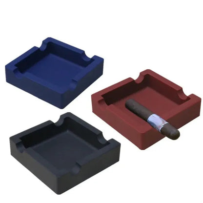 Outdoor Anti-Fall Minimalistic Square Silicone Ashtray