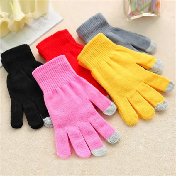 Touchscreen Winter Knit Gloves For Smartphone Soft Warm