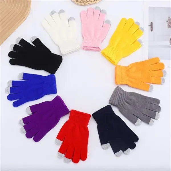 Touchscreen Winter Knit Gloves For Smartphone Soft Warm