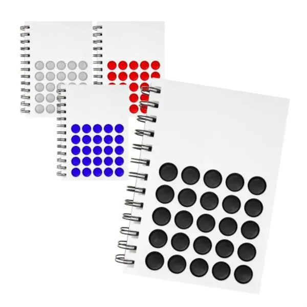Push Pop Spiral Lined Notebook Fun Bubble Stress Relief