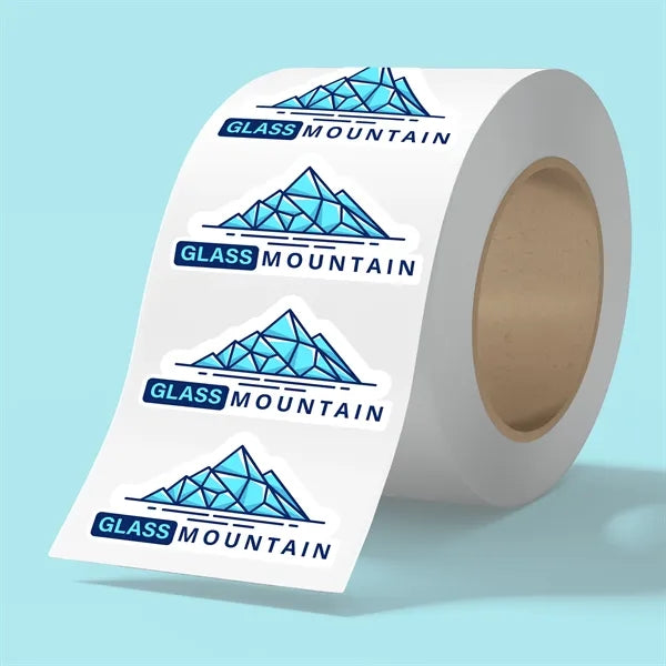 6" x 4" BOPP stickers on roll - 3.5mil