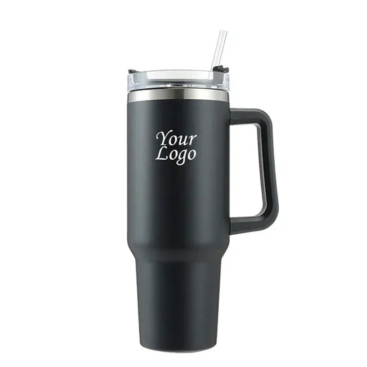 Custom Large Capacity Handle Car Cup With Straw Lid