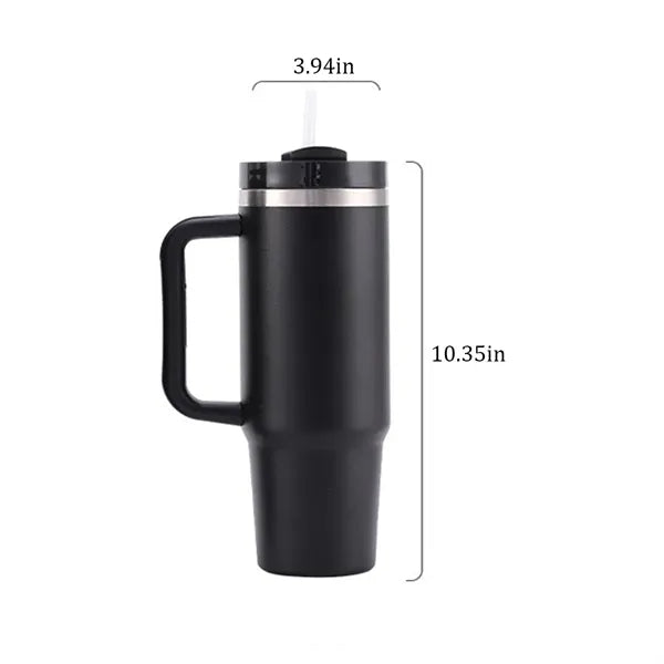 Custom Large Capacity Handle Car Cup With Straw Lid