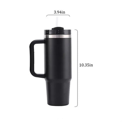 Custom Large Capacity Handle Car Cup With Straw Lid