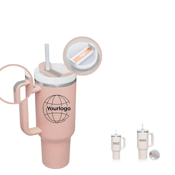 Custom Large Capacity Handle Car Cup With Straw Lid