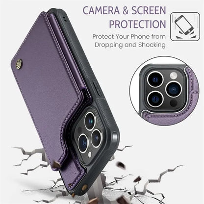 RFID Blocking iPhone Samsung Wallet With Stand
