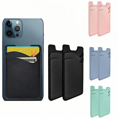 Slim Leather Card Holder For Phone