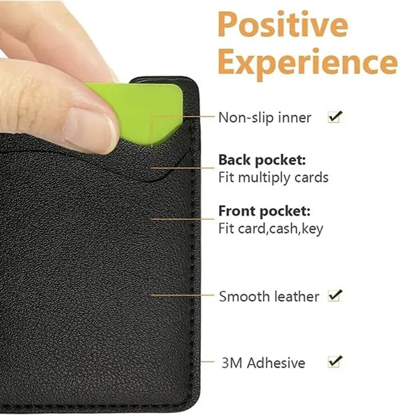 Slim Leather Card Holder For Phone