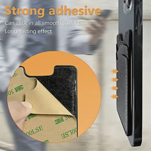 Slim Leather Card Holder For Phone
