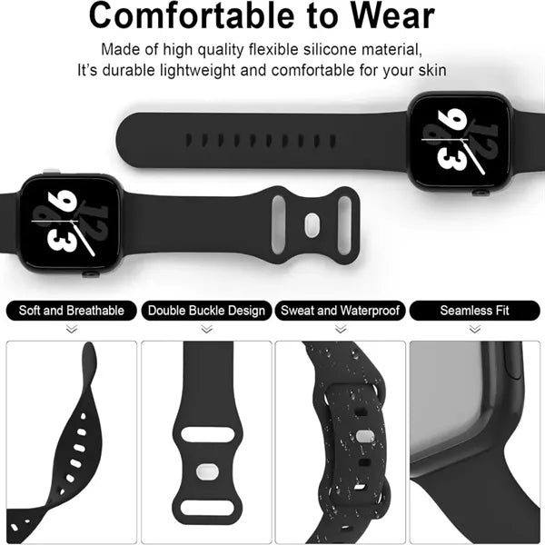 Compatible With Apple Watch Sport Silicone Band