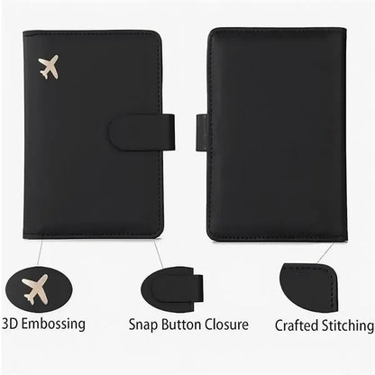 Slim Travel Passport Wallet with Pen Holder