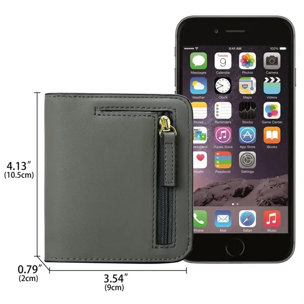 Slim RFID Blocking Leather Wallet for Women Unisex