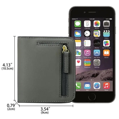 Slim RFID Blocking Leather Wallet for Women Unisex