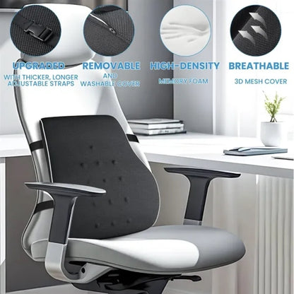 Memory Foam Lumbar Support Pillow for Chair