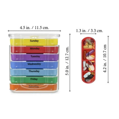 7 Day 28 Compartment Pill Organizer