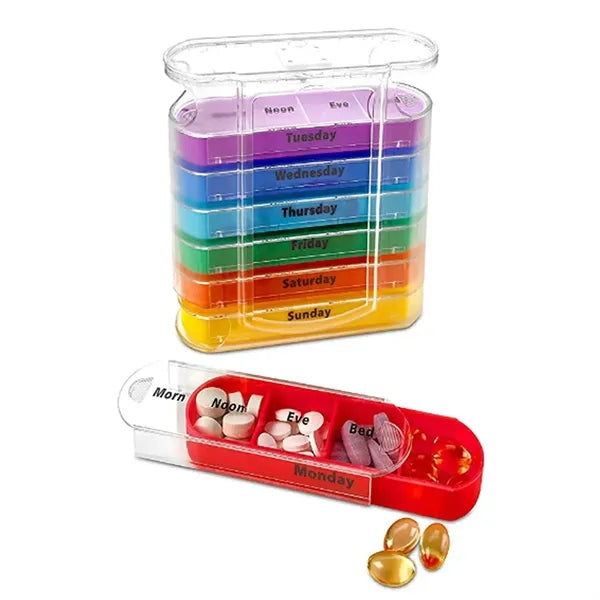 7 Day 28 Compartment Pill Organizer