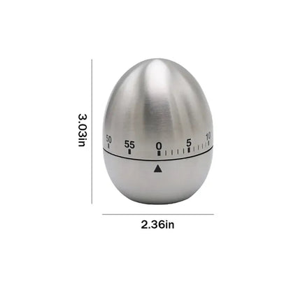 Stainless Steel Mechanical Egg Shape Timer