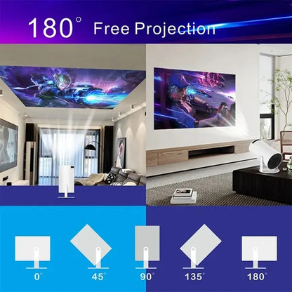 Mini Portable Outdoor HD Rotatable 4K Projector