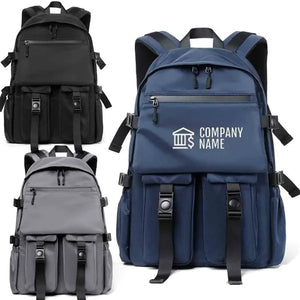 Nylon Backpack With Multi-pocket