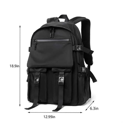 Nylon Backpack With Multi-pocket