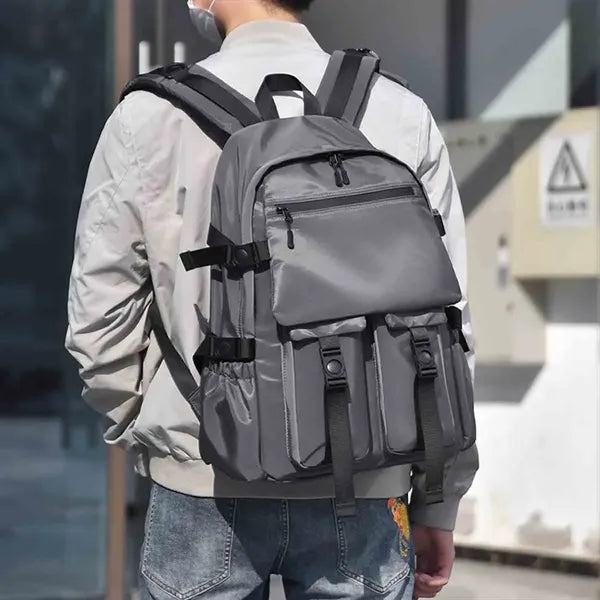 Nylon Backpack With Multi-pocket