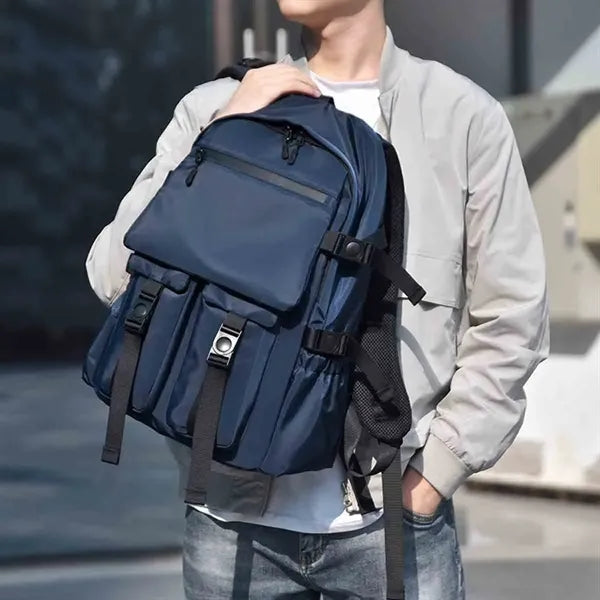 Nylon Backpack With Multi-pocket
