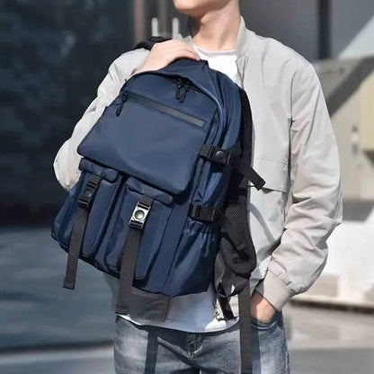Nylon Backpack With Multi-pocket