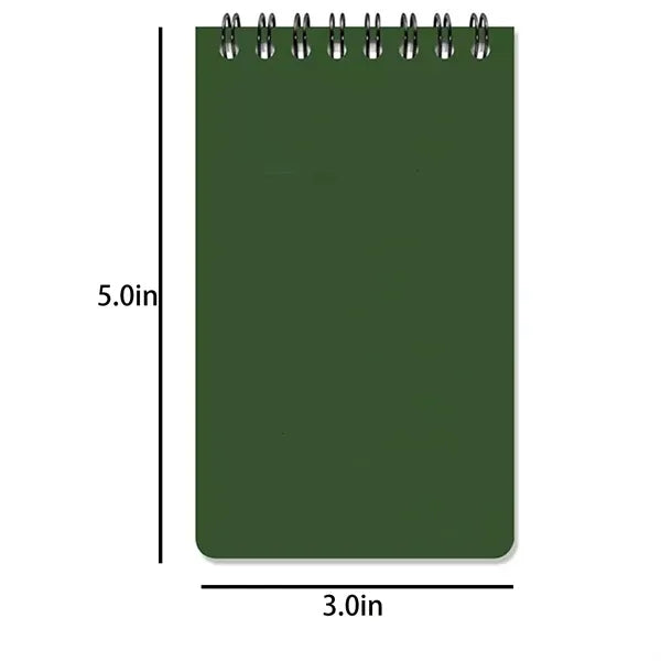 Waterproof Spiral Notebook Custom Logo Pocket Writing Pad