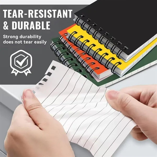 Waterproof Spiral Notebook Custom Logo Pocket Writing Pad