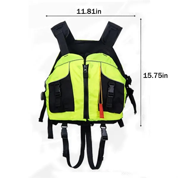 Beetle Style Life Jacket Vest With Pockets And Whistle