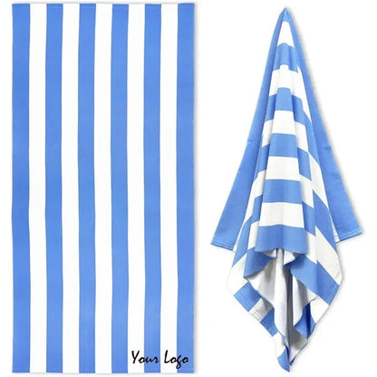 Quick Dry Striped Microfiber Beach Towel