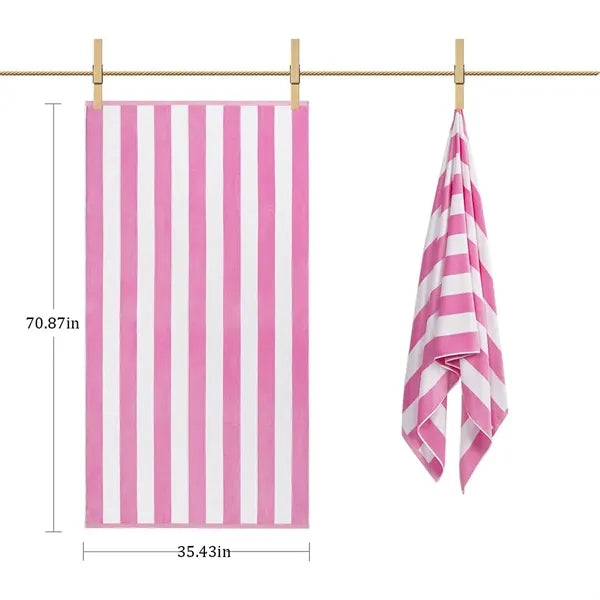 Quick Dry Striped Microfiber Beach Towel
