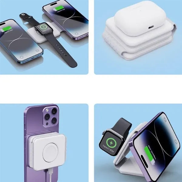 3-in-1 Foldable Magnetic Wireless Charger