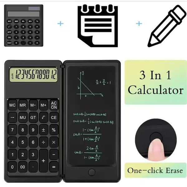 Calculator Writing Tablet Dual Function Math Learning Tool