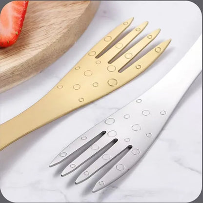 Dual Head Fork Spoon Combo Portable Outdoor Camping Utensil