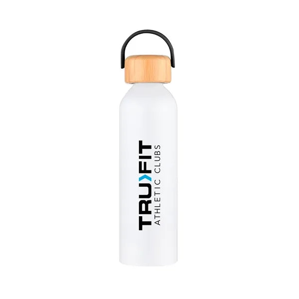 24 oz Recycled Aluminum Bottle with Bamboo Lid
